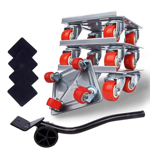 Yehenarn Furniture Dolly Sliders Furniture Movers with 360 Rotation Wheels Furniture Lifter Tool Set Upgraded Carbon Steel Panel Dolly Suitable for Moving Heavy Furniture Appliances Cabinet Fridge - Image 1