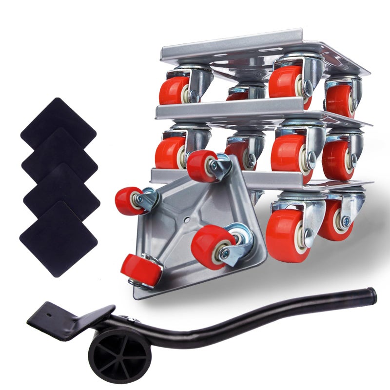 Yehenarn Furniture Dolly Sliders Furniture Movers with 360 Rotation Wheels Furniture Lifter Tool Set Upgraded Carbon Steel Panel Dolly Suitable for Moving Heavy Furniture Appliances Cabinet Fridge - Image 2