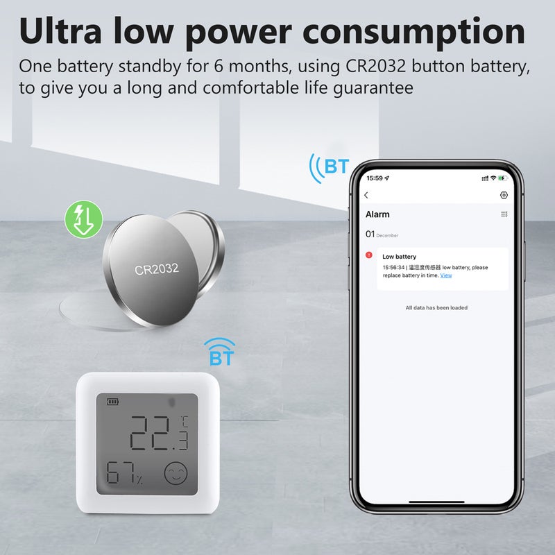Tuya BT Temperature and Humidity Detector Household Office Baby's Room Hygrothermograph LCD Display Temperature and Humidity Meter Temperature Tester Hygrometer - Image 5