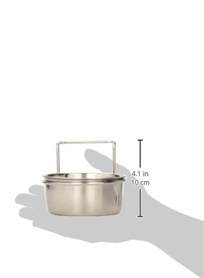 برو سيليكت وعاء طعام معلق للحيوانات الأليفة من الفولاذ المقاوم للصدأ من برو سيليكت، يُعلق على القفص - مقاس 5-2/7 بوصة × 4-2/7 بوصة، عمق 3 بوصات، سعة 8 أونصات. - Image 3