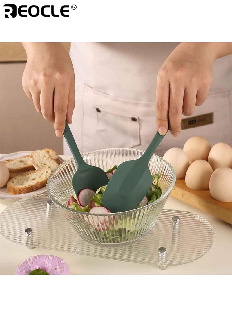 REOCLE 6PCS Silicone Spatula Set with Food Grade Material and Heat Resistant Design Cooking Utensils with Ergonomic Grip for Nonstick Cookware Use - Image 2