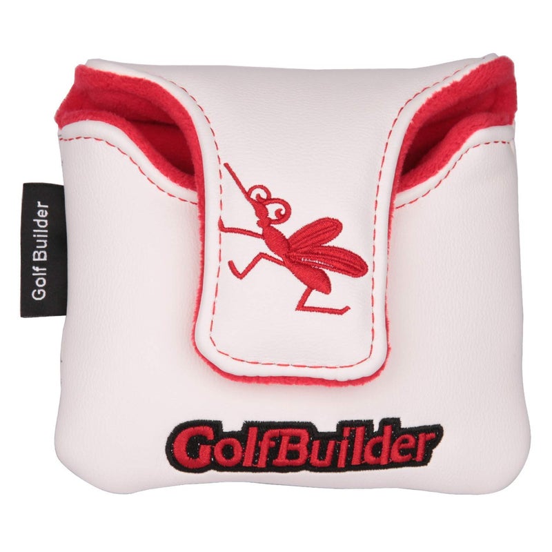 Golf Builder Spider Embroidery Golf Club Square Mallet Cover Spider Mallet Cover (White) - Image 2
