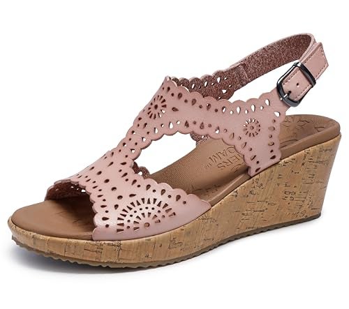Skechers Women's BEVERLEE - EASY TO ADORE wedge sandal, Blush 9 M - Image 5