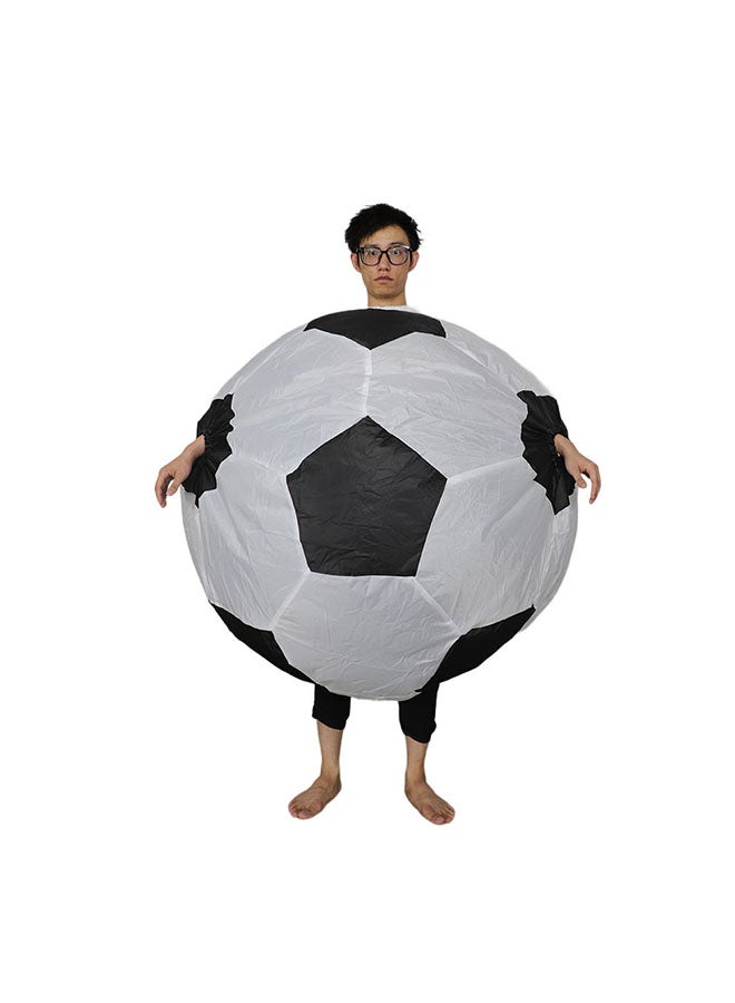 Athletiq بدلة قابلة للنفخ للبالغين، بدلة كاملة قابلة للنفخ لمهرجان التنكر، زي لحفلة الهالوين، زي تنكر للرجال والنساء، تصميم كرة القدم - Image 4