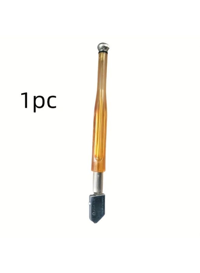 Multifunctional Glass Cutter Manual Diamond Tile And Mirror Cutter Durable Golden Steel - Image 1