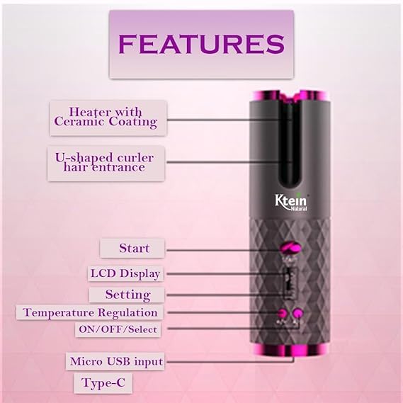 KTEIN CurlMaster Pro Ultimate Hair Styling Kit for Effortless Waves  Curls - Image 3
