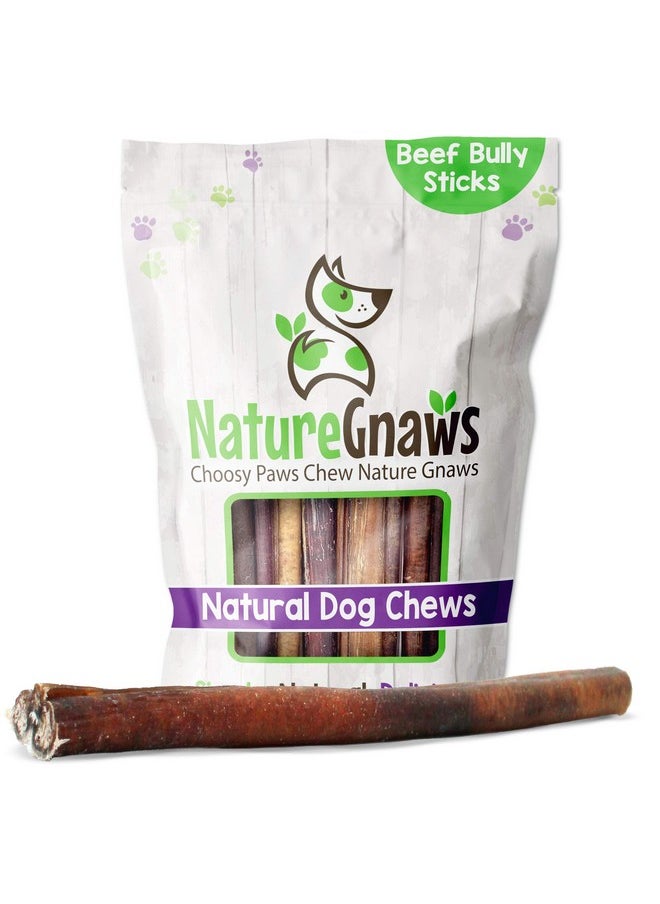NATURE Extra Large Bully Sticks For Dogs 1112" (6 Count)  Thick Long Lasting For Aggressive Chewers And Heavy Chewers  Natural Beef Dog Chew Bones  - Image 1