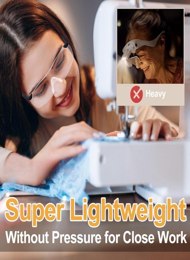 1-Pack 200% Magnifying Glasses for Close Work Hands-Free Ideal for Crafts Sewing and Reading - Image 3