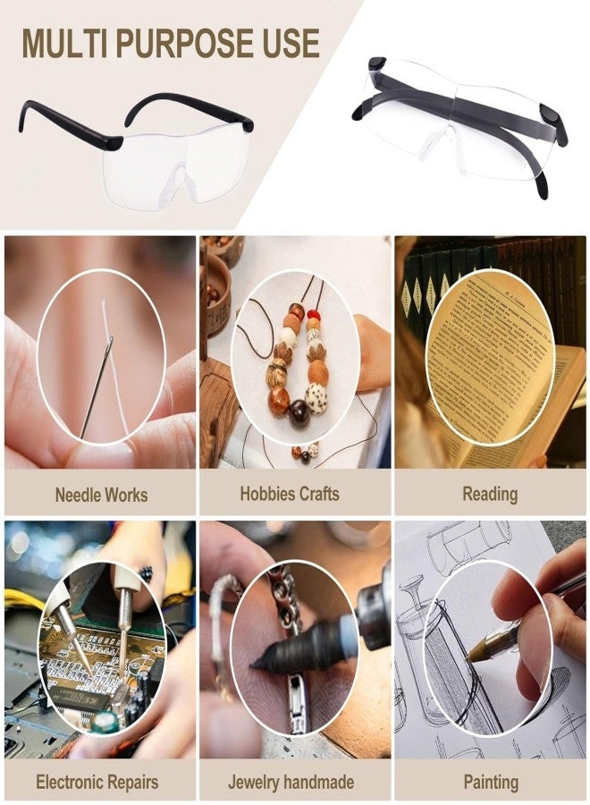 1-Pack 200% Magnifying Glasses for Close Work Hands-Free Ideal for Crafts Sewing and Reading - Image 4