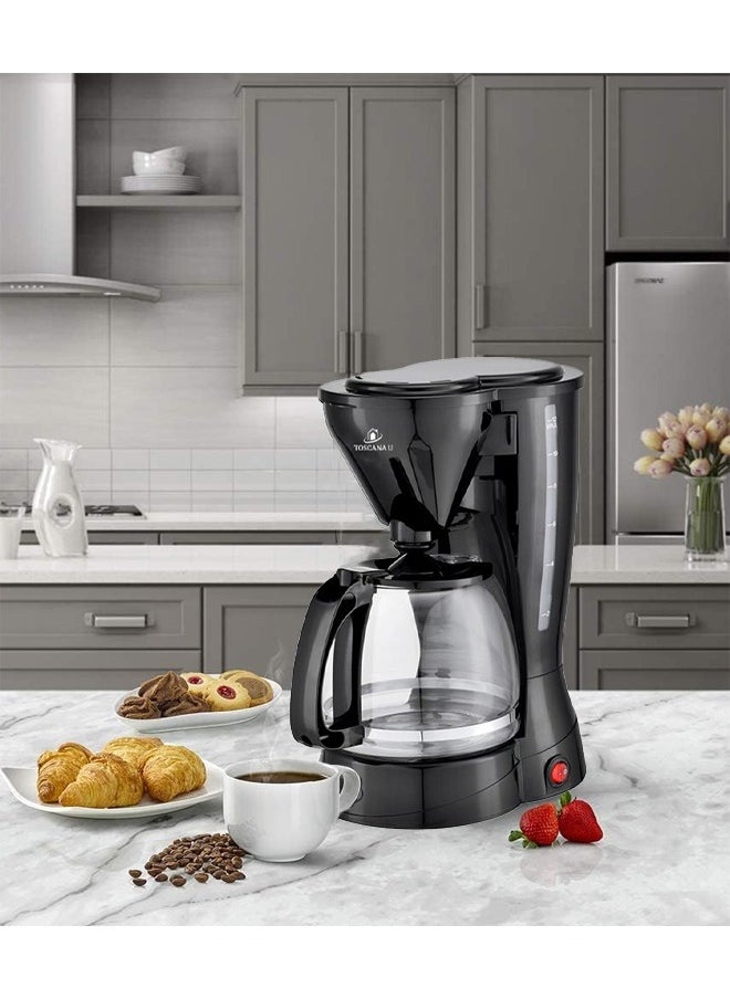 650-watt coffee maker for preparing 6 cups, with a removable and reusable filter, with an automatic shut-off feature and anti-drip, heat-resistant glass jug - pzsku/Z60A4CE5B1BE4409204B9Z/45/_/1717243601/ba0e85e5-6d34-4e81-ab5b-88464fe19b22