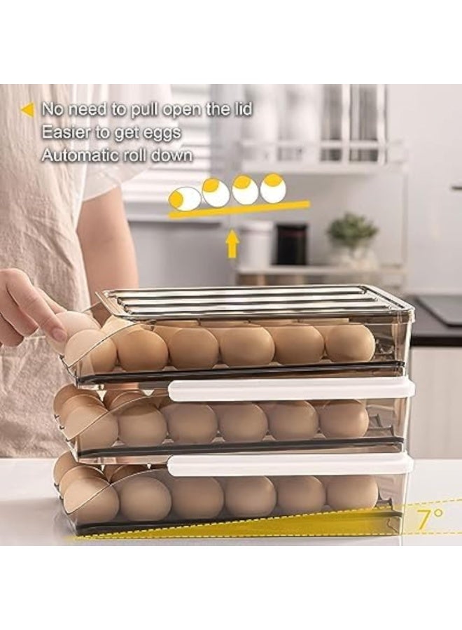 كازادورا صندوق تخزين البيض الأوتوماتيكي الكبير من كازادورا لتنظيم الثلاجة، لون بني شفاف، تصميم موفر للمساحة، يسع 18 بيضة، آلية تدحرج تلقائية لسهولة الوصول، مصنوع من بلاستيك عالي الجودة آمن للطعام، صندوق بيض شفاف لتوضيح الكمية بسرعة، قاعدة ثابتة مقاومة للانزلاق، وزن خفيف 0.58 كجم، أبعاد 30×35×7 سم، مثالي لتنظيم المطبخ والثلاجات المنزلية والمطاعم والمقاهي، تصميم عصري أنيق يناسب جميع الثلاجات، يحافظ على البيض طازجًا ومنظمًا دائمًا - Image 5