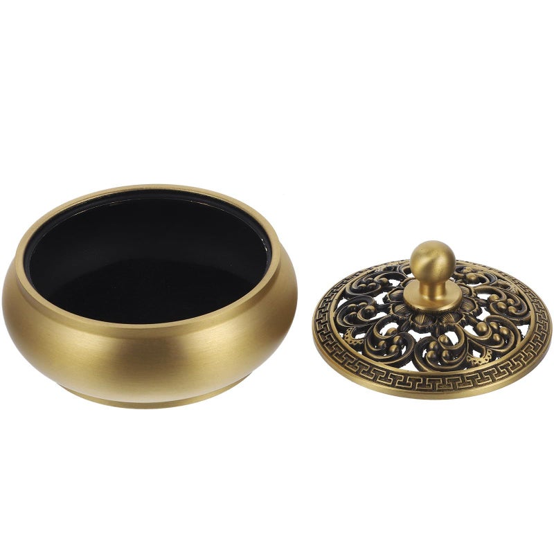 Brass Incense Burner Tripod Blue Patina Holder Solid Copper Aroma Therapy Home Fragrance Meditation - Image 2