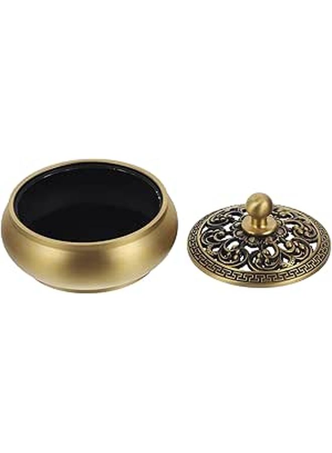 Brass Incense Burner Tripod Blue Patina Holder Solid Copper Aroma Therapy Home Fragrance Meditation - Image 1