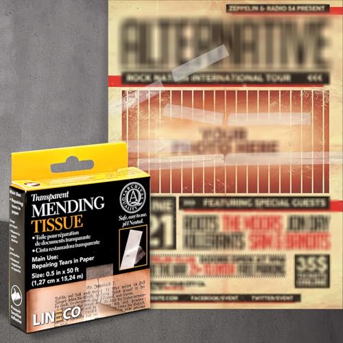 Lineco Archival Document Repair Tape, Repairs Paper Documents, Maps, Ephemera, Photos and Artwork. Acid-Free Translucent Tape 0.5" x 50', Pack of 1 - Image 4