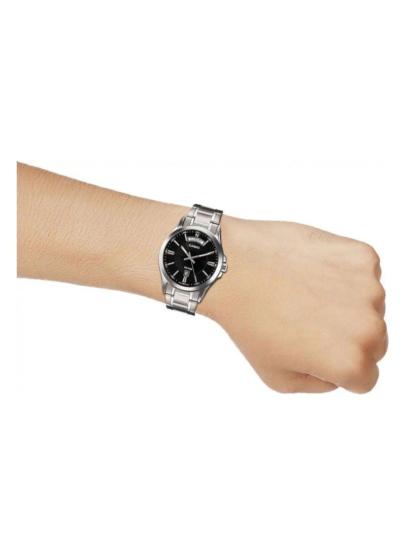 CASIO - Casio MTP-1381D-1AVDF For Men- Analog, Casual Watch, Grey Band, Analog Display - Image 1