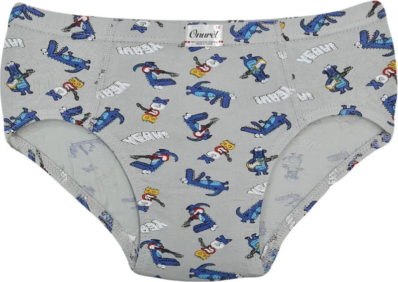 اونوريل Boy 5-Pack Mixed Color Dinezor Printed Lycra Panties