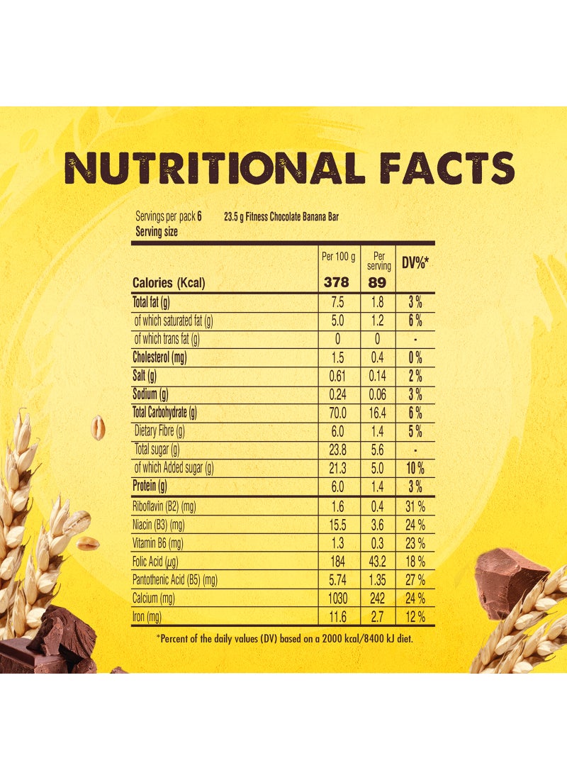 Fitness Choco Banana Cereal Bar 141g - Image 2