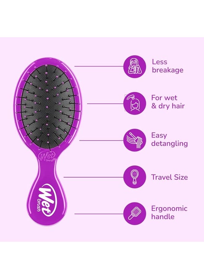 Wet Brush Disney Princess Rapunzel Mini Detangler Hair Brush – Pink Glitter - Image 4