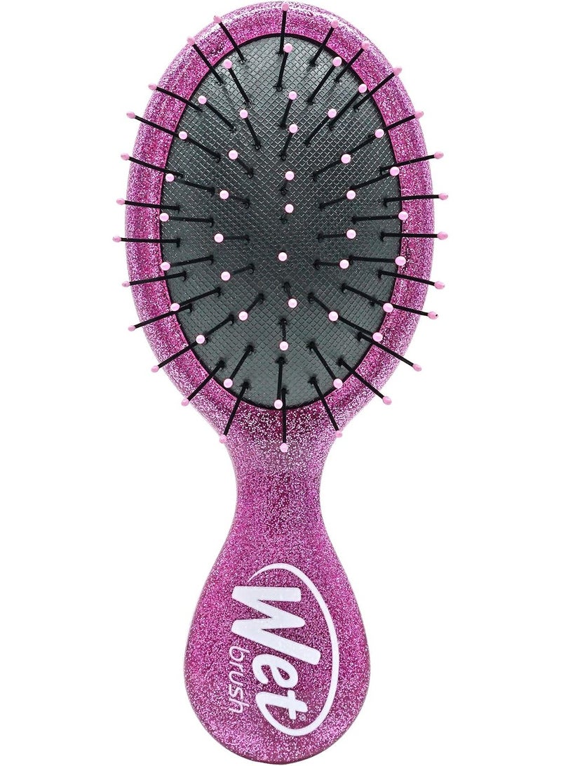 Wet Brush Disney Princess Rapunzel Mini Detangler Hair Brush – Pink Glitter - Image 1