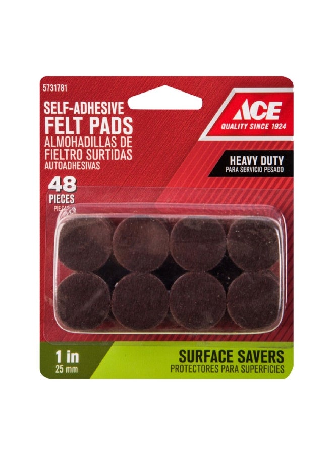 آيس وسادة لباد ذاتية اللصق على شكل دائري بني 2.5 سم 9873