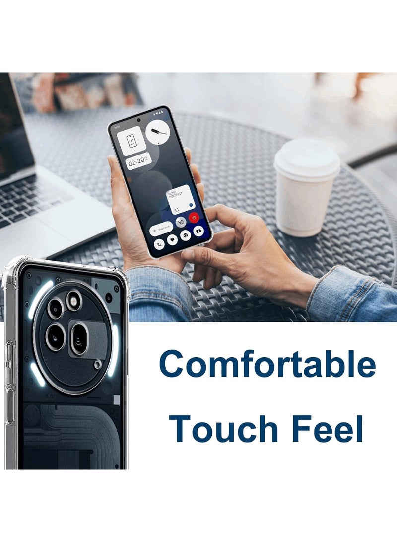 Aookay [1+2] for Nothing phone 3A Pro Case, with Tempered Glass Screen Protector(2 Pcs), Ultra Transparent Anti-Scratch Soft TPU Cover Case Shock Absorption Rugged Bumper with Reinforced Corners Transparent Protective Cover (Clear) - Image 4
