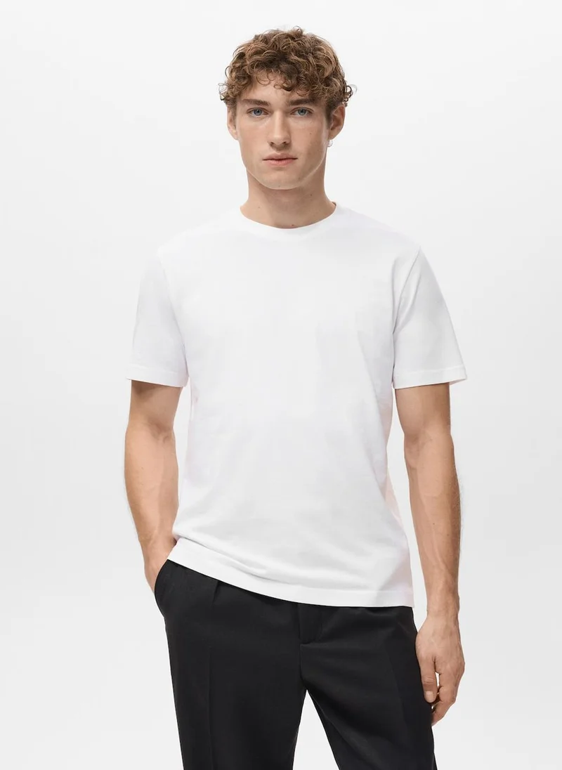 Mango Man 100% cotton slim-fit t-shirt