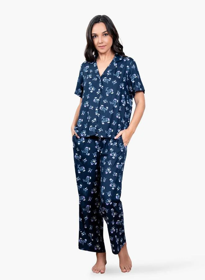 Aadaraya Floral Print Pyjama Set