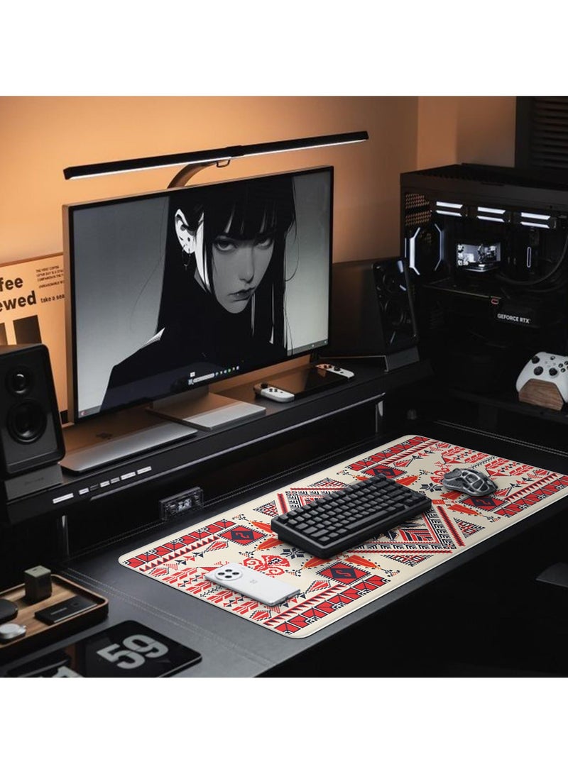 Large Mouse Pad Extended Gaming Mouse Pad Non-Slip Rubber Base Mouse pad Office Desk Mat Desk Pad Smooth Cloth Surface Keyboard Mouse Pads for Computers (800 * 300 * 3mm） - Image 1