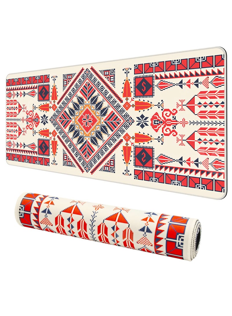 Large Mouse Pad Extended Gaming Mouse Pad Non-Slip Rubber Base Mouse pad Office Desk Mat Desk Pad Smooth Cloth Surface Keyboard Mouse Pads for Computers (800 * 300 * 3mm） - Image 2