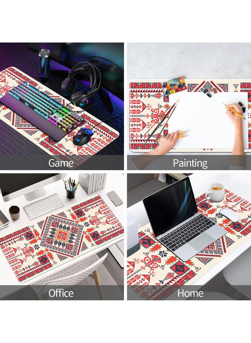 Large Mouse Pad Extended Gaming Mouse Pad Non-Slip Rubber Base Mouse pad Office Desk Mat Desk Pad Smooth Cloth Surface Keyboard Mouse Pads for Computers (800 * 300 * 3mm） - Image 5