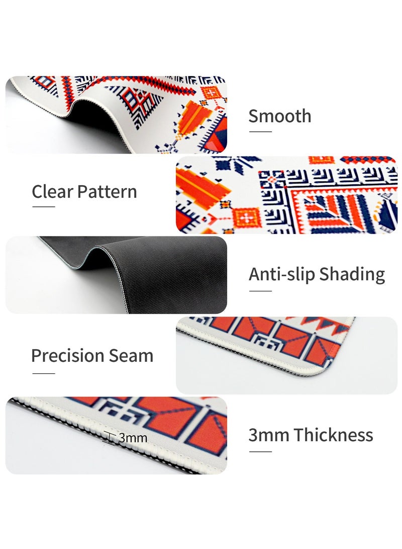 Large Mouse Pad Extended Gaming Mouse Pad Non-Slip Rubber Base Mouse pad Office Desk Mat Desk Pad Smooth Cloth Surface Keyboard Mouse Pads for Computers (800 * 300 * 3mm） - Image 4