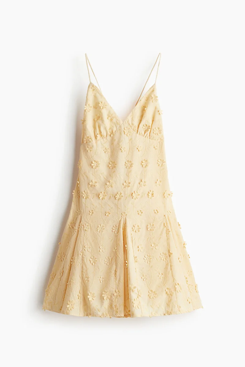 H&M Appliquéd cotton dress
