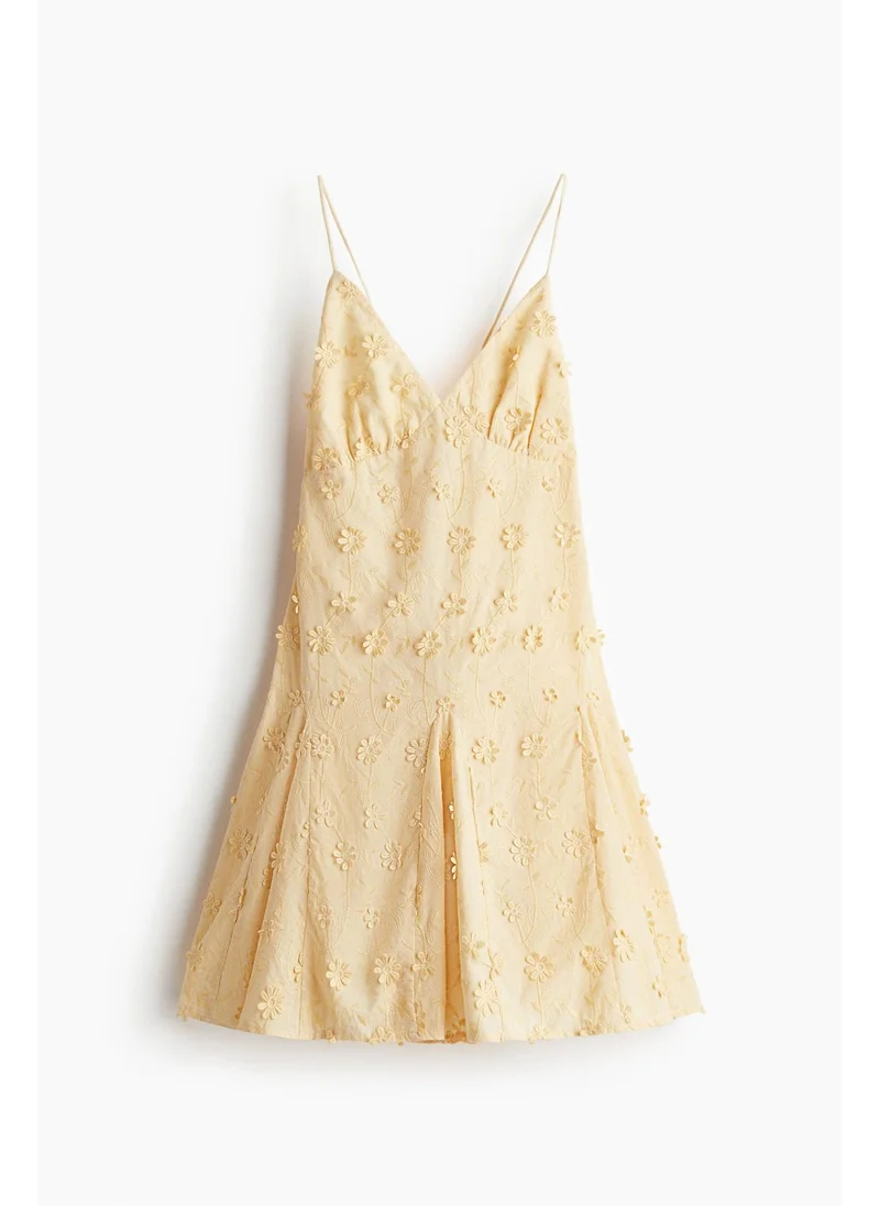 اتش اند ام Appliquéd cotton dress