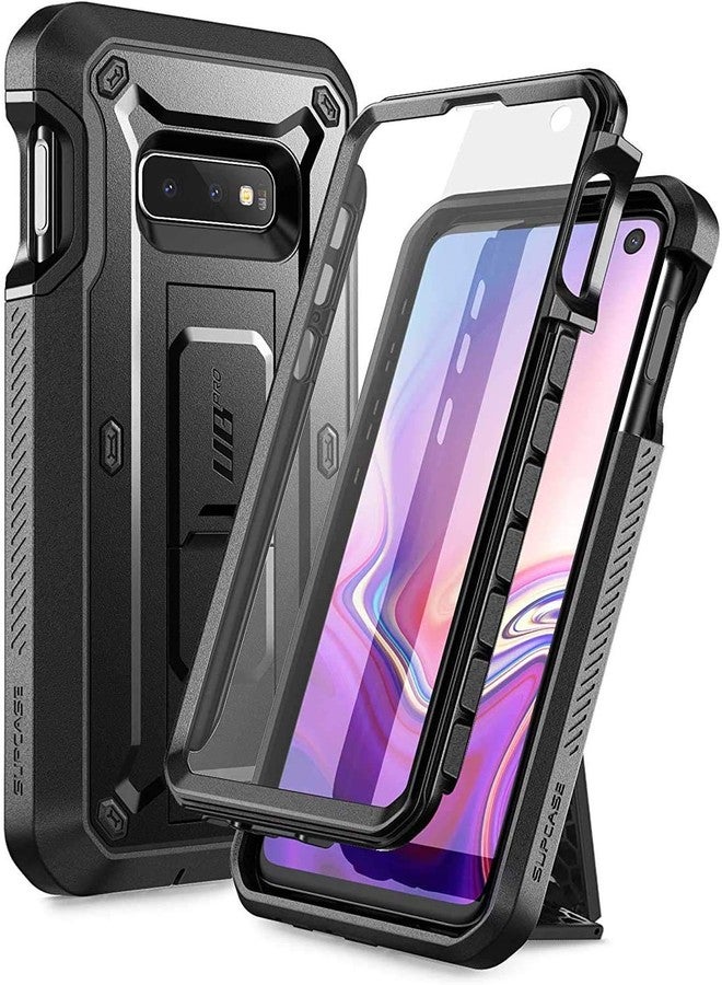 SUPCASE Unicorn Beetle Pro Series Designed for Samsung Galaxy S10e Case (2019 Release) Full-Body Dual Layer Rugged With Holster & Kickstand With Built-in Screen Protector (Black) - Image 1