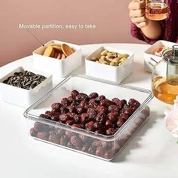 Kimee Plastic Fridge Storage Boxes Freezer Storage Containers, Container For Kitchen Storage Set, Storage In Kitchen, Vegetable Storage,Refrigerator Food Box (4 GRID FRIDGE BOX(PACK OF 1)) - Image 4