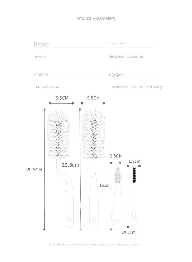 3-Piece Rotatable Baby Bottle Brush Set - Specialized Cleaning Brushes for Infants - Image 2