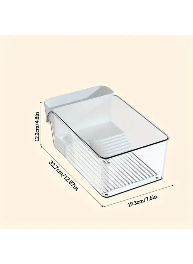 خزان موطن سلحفاة صغير شفاف 360 درجة بدون زوايا ميتة مستطيل الشكل من مادة البولي بروبيلين للمكتب والمنزل - Image 3