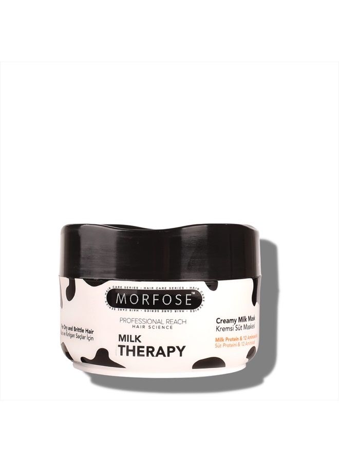 MORFOSE Professional Milk Therapy Hair Mask for Dry, Damaged, or Brittle Strands, 12 Essential Amino Acids, and Proteins, Fuller Healthier, Softer look, (large, 16.9 Fl Oz) - Image 2
