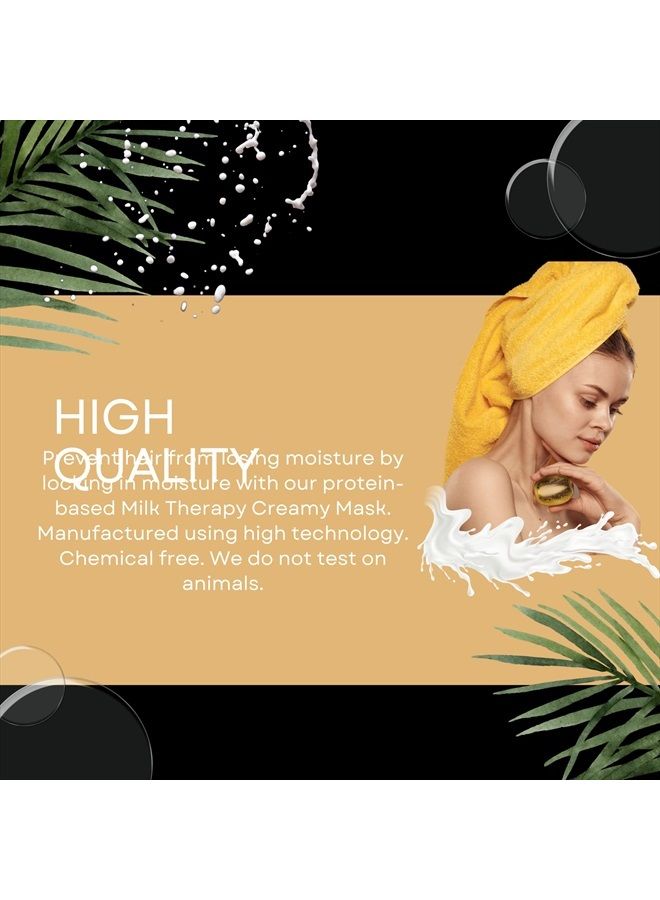 MORFOSE Professional Milk Therapy Hair Mask for Dry, Damaged, or Brittle Strands, 12 Essential Amino Acids, and Proteins, Fuller Healthier, Softer look, (large, 16.9 Fl Oz) - Image 5