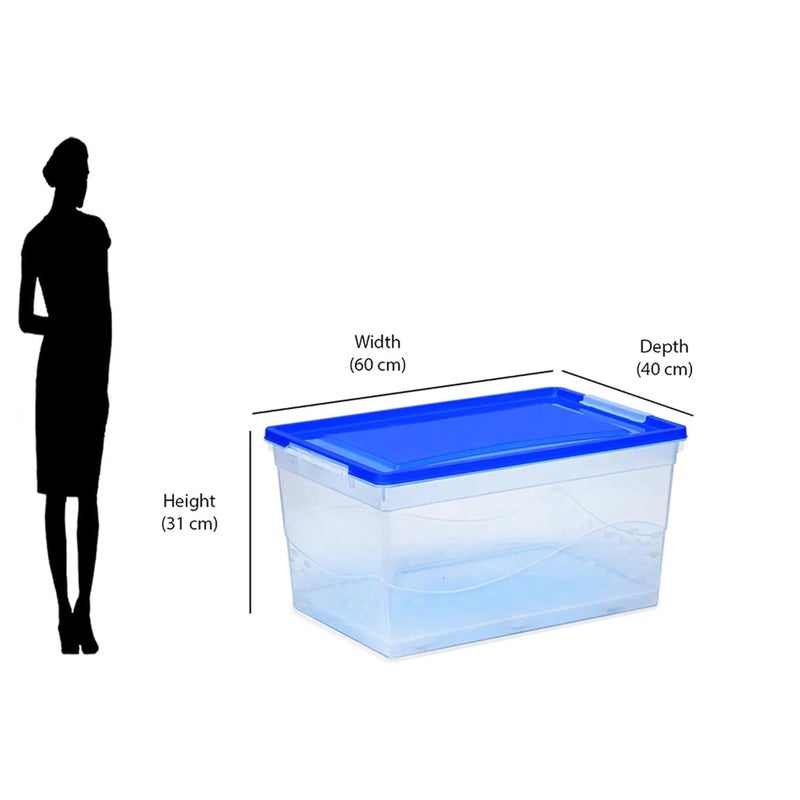 NILKAMAL Nilkamal 50 Litre Multipurpose Storage Box with Lid and Handles for Clothes Toys Household Items Kitchen and Stationery Rollers for easy movement 3Year Warranty  - Image 2