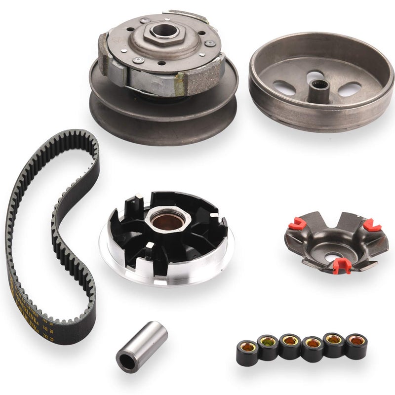 CLEO Gy6 150cc high performance clutch setinclude clutch Assembly and Variator Assembly with 743 belt fit for GY6 125cc And 150cc 4Stroke Engine Scooter ATV Taotao Roketa Sunl