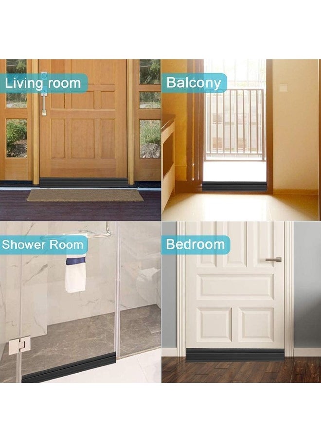 Optico 1/2/3/4Pcs Door Draft Stopper, Under Door Draft Blocker, Soundproof Door Sweep Weather Stripping for Doors Door Bottom Seal Dust and Noise Insulation Weather Stripping Draft Guard Insulator,Soundproof, Pest-proof, Windproof, Dust-proof Door Seal Strip  - Image 5