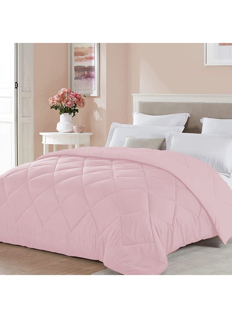 Jaipur Linen Jaipur Linen Soft Microfiber Filling 500GSM Heavy ComforterDuvet for Heavy Winter Size Double 228X254cm 90x100 inch ColorPink 