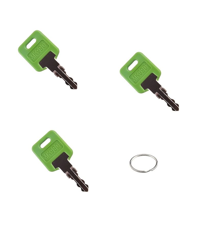 3pcs Silver RV Master Keys MK9901 6601 Replacement Keys Compatible with EF CF HF Code Series Locks for Camper Travel Trailer - Image 1