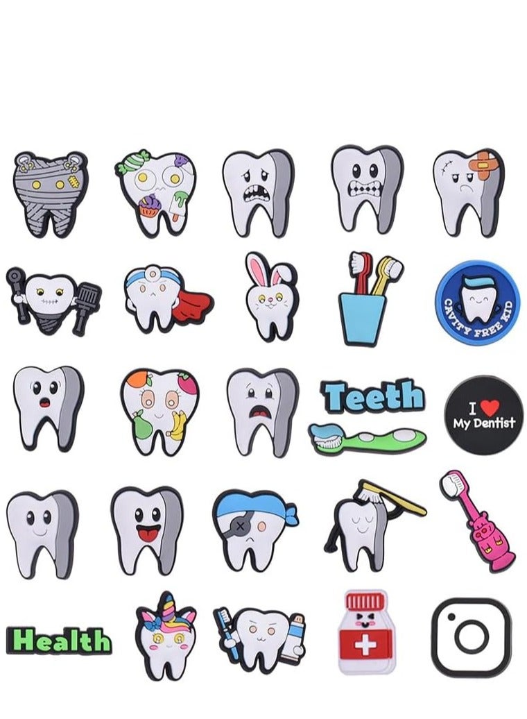 SYOSI Shoe Decoration Charms,  26 PCS PVC Shoe Charms for Shoes Silicone Wristbands, PVC Shoe Charms for Croc, Different Shapes, Hole Hole Shoes Buckle, Party Gift for Kids and Teens Girls - Image 1