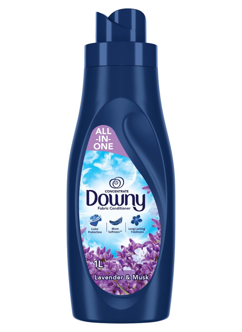 Downy Lavender & Musk, Fabric Conditioner, Concentrate Softener, With Colour Portection, More Softness and Long Lasting Freshness 1L - Image 1