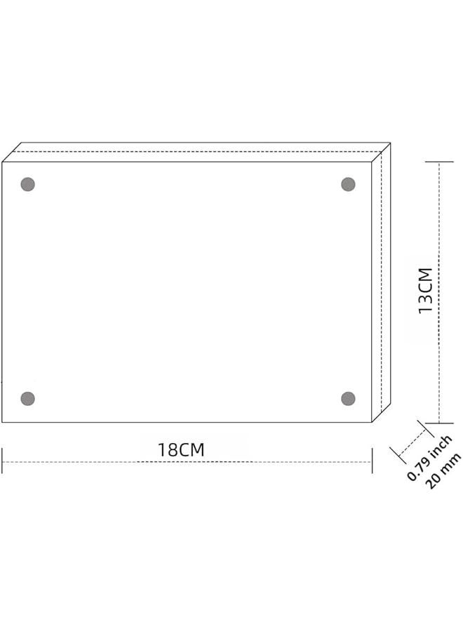 تراسل إطارات صور أكريليك 3 عبوات من الأكريليك، شاشة عرض صور مغناطيسية شفافة على الوجهين لسطح المكتب - Image 2