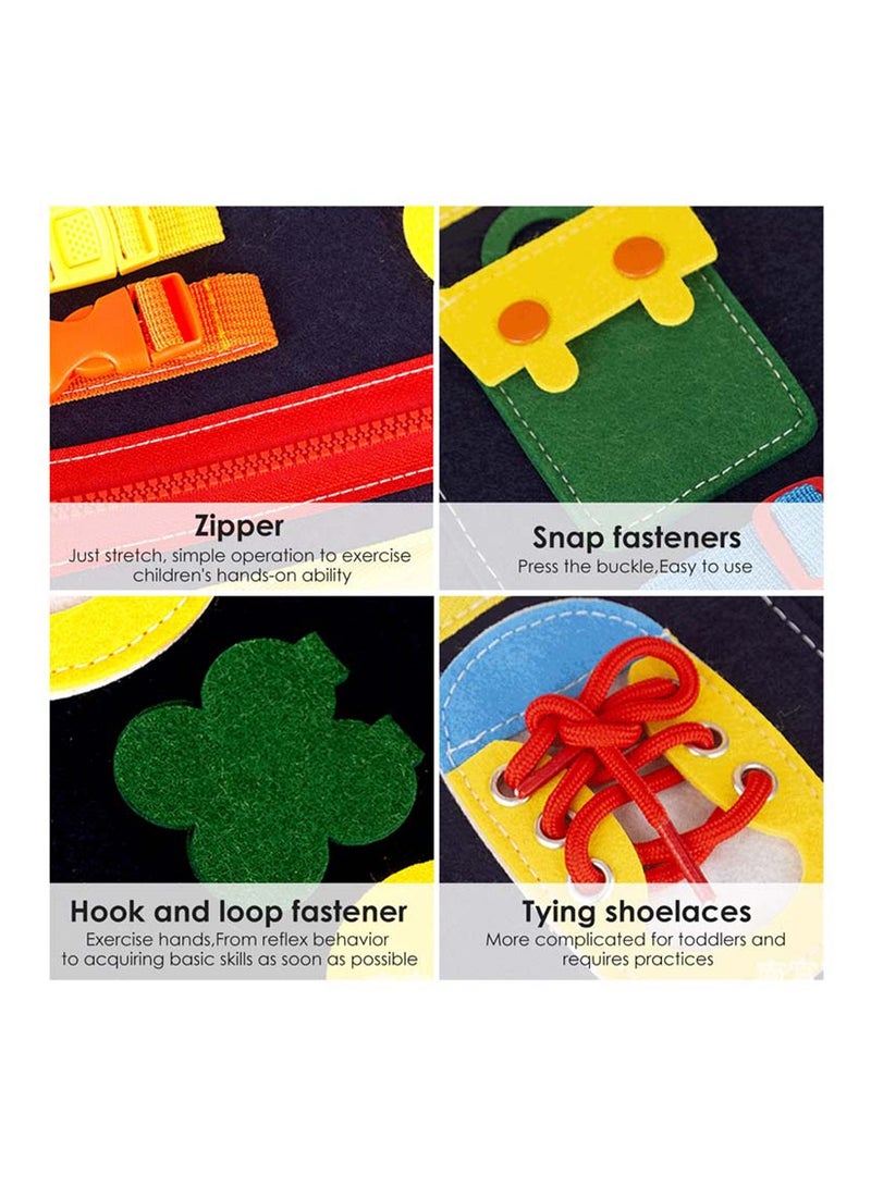 Sybil's Busy Books for Kids Montessori Preschool Activity Books for Toddlers and Kids 3-5 Years Children Educational Toys With Zipper Basic Skills Development Busy Board (Little Explorers Blue) - Image 2