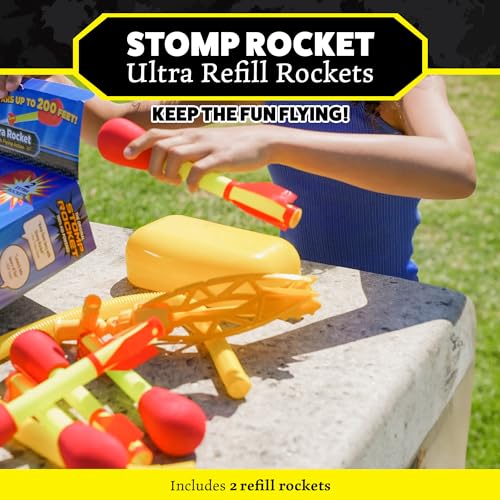 Stomp Rocket Ultra Rocket Refills, 2 Rockets - Replacement Foam-Tipped Rockets for Kids - Fun Backyard & Outdoor Kids Toys Gifts for Boys & Girls - Image 2