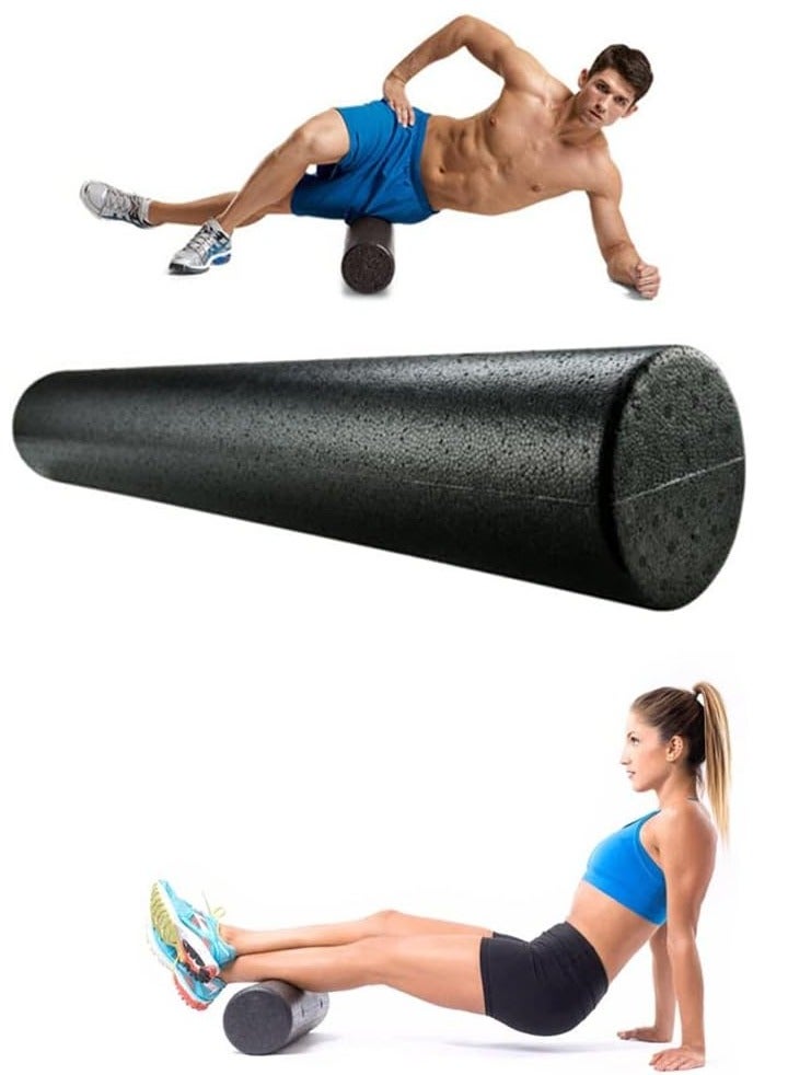 High Density Yoga Foam Roller for Back Legs Exercise Massage Muscle Recovery and for Pain Relief Great for Fitness Enthusiasts of all Levels 60Cm Perfect for Developing Core and Stamina - Image 1